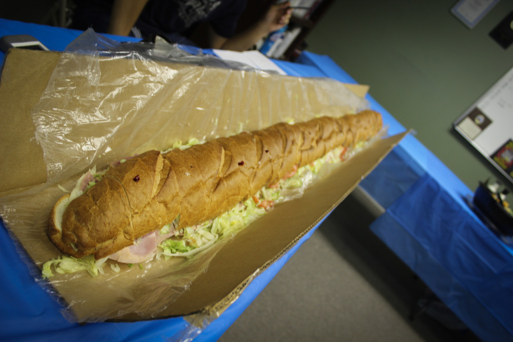 A six foot hoagie was enjoyed by all